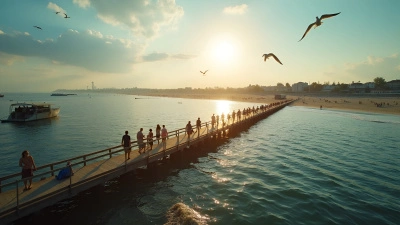 Aerial Drone View of North Beach Boardwalk