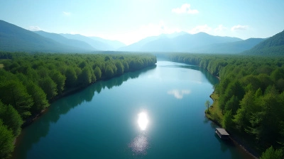 Aerial View Of Green Trees Along Calm Lake
