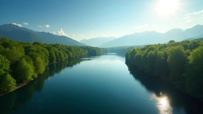 Aerial View of Green Trees by Calm Water