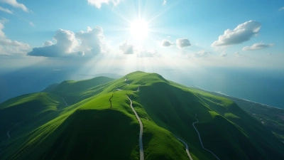 Aerial View Of Lush Green Hills With Winding Roads