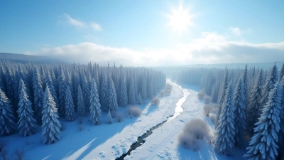 Aerial View Of Snow-Covered Forest In Winter