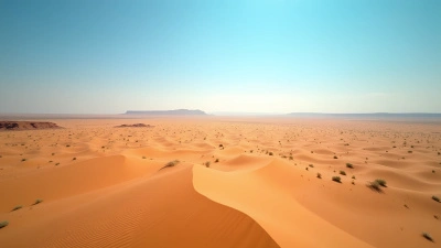 Aerial View of Vast Desert Landscape With Sand Dunes