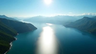 Aerial View of Vast Shimmering Water and Landscape