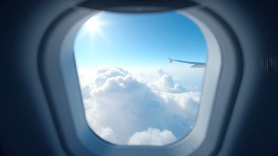Aerial View Of White Clouds Through Airplane Window