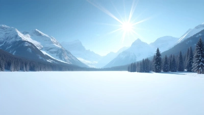 Alpine Mountains Over Vast Snowfield Landscape