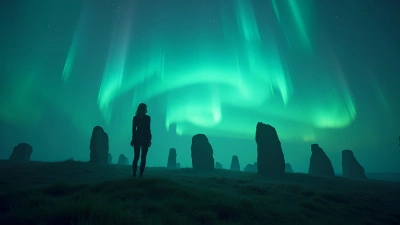 Aurora Borealis Over Ancient Burial Mounds