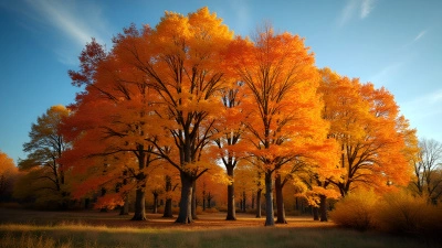 Autumn Trees with Bright Orange and Yellow Foliage