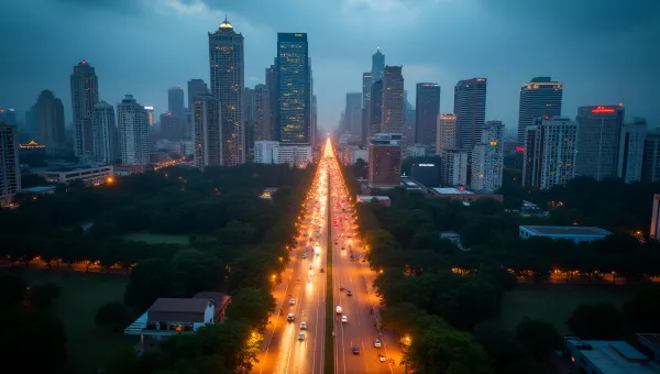Bird’s Eye View Of Vibrant Urban Area