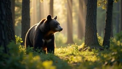Black Bear in Dense Forest Habitat