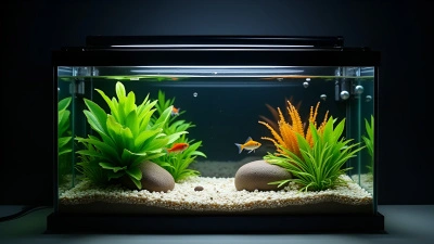 Black and Brown Fish Tank With Colorful Aquatic Plants