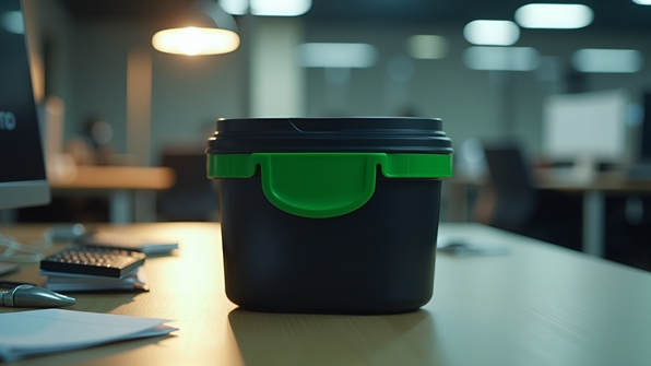 Black Green Plastic Storage Container With Lid