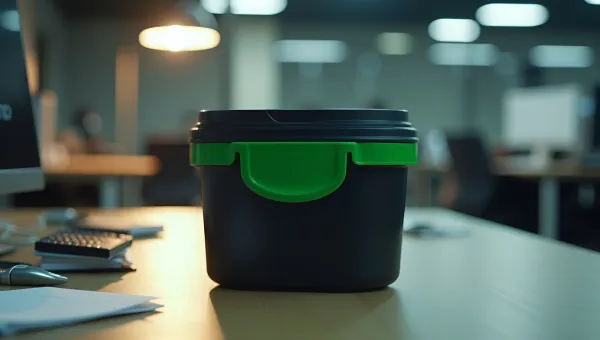 Black Green Plastic Storage Container With Lid
