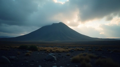 Black Mountain Hill Under Dramatic Sky