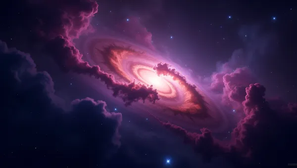 Black Purple Nebula Digital Wallpaper