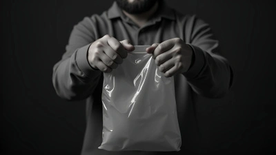 Black and White Image of Person Holding Plastic Bag