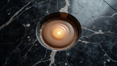 Black and White Marble Texture With Brown Center