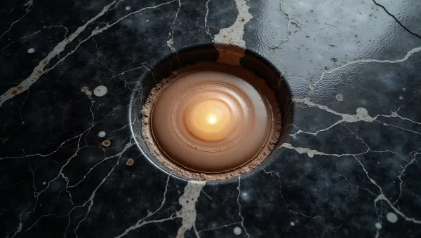 Black and White Marble Texture With Brown Center