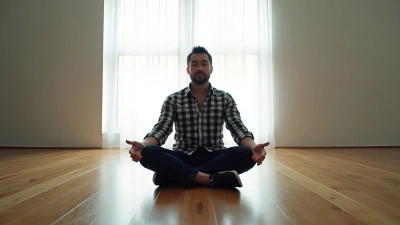 Black and White Plaid Shirt Man Sitting Indoors