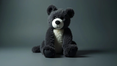 Black and White Plush Animal Toy For Kids