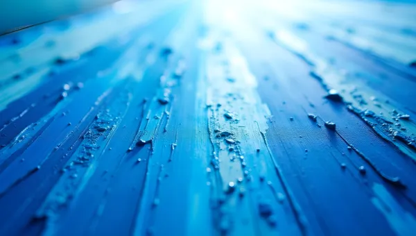 Blue and White Abstract Painting With Dynamic Brushstrokes