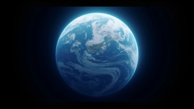 Blue White Earth Globe With Detailed Continents