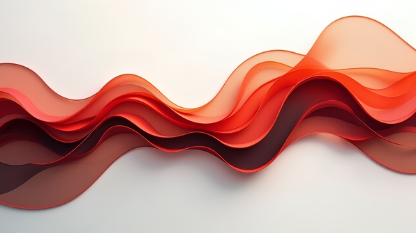 Bold Red Brown Abstract Graphic Illustration