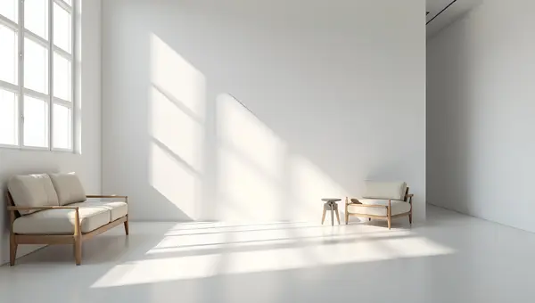 Bright Minimalist Room With Modern Furniture