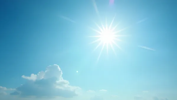 Bright Sunlight Casting Soft Shadows Under Clear Blue Sky