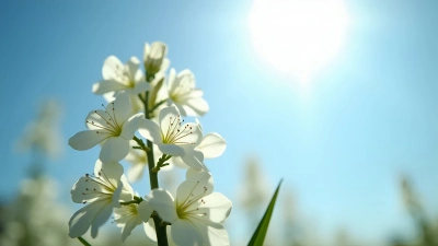 Bright White Flowering Plant Against Blue Sky