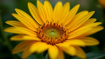 Bright Yellow Sunflower Close-Up With Detailed Petals