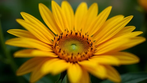 Bright Yellow Sunflower Close-Up With Detailed Petals