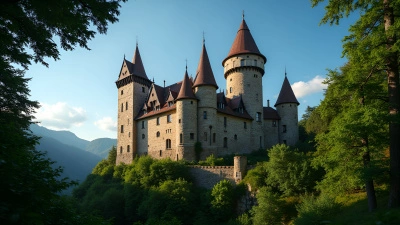 Brown Concrete Castle Among Green Trees