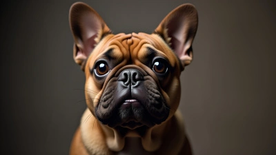 Brown French Bulldog Close-Up Portrait