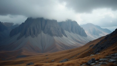 Brown And Gray Mountains Under Overcast Sky