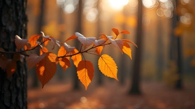 Brown-Leaved Tree Branch Close-Up In Autumn