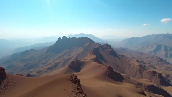 Brown Mountain Range With Rugged Peaks