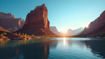 Brown Rock Formation Beside Calm Lake