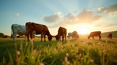 Brown and White Cows Grazing In Green Meadow