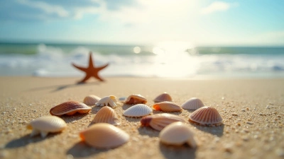 Brown and White Seashells on Sandy Shore