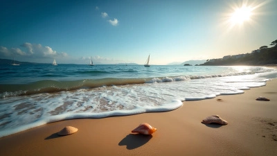 Calm Coastal Shoreline With Gentle Waves