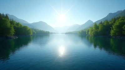 Calm Lake Surrounded by Green Trees and Blue Sky