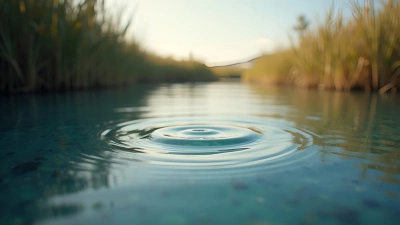 Calm Reflective Water Surface With Ripples