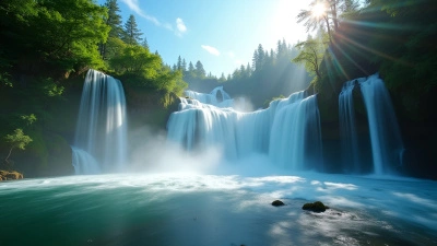 Cascading Plunge Waterfalls With Lush Greenery