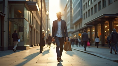 Casually Dressed Man Walking Confidently In Urban City