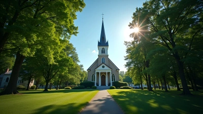 Charming Church Surrounded by Green Trees