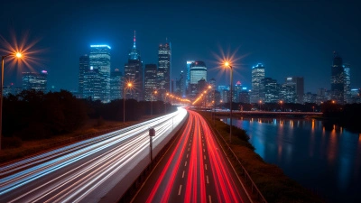 City Lights Time-Lapse With Colorful Trails