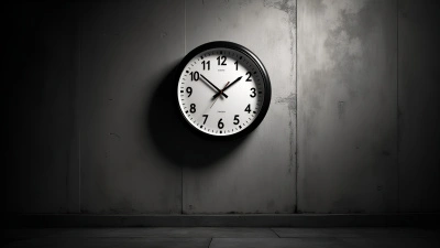 Classic Analog Clock On Textured Wall