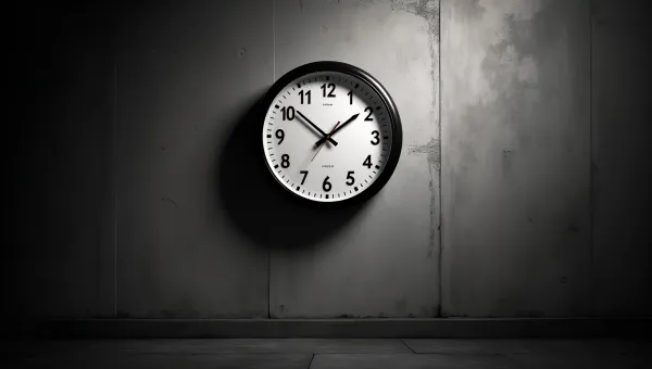 Classic Analog Clock On Textured Wall