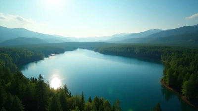 Clear Blue Lake Surrounded by Green Forests