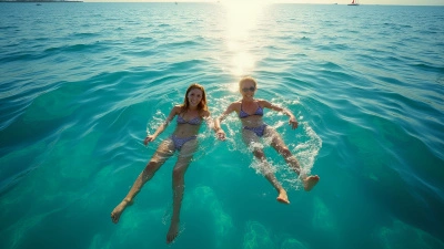 Clear Blue Ocean Swimming Fun
